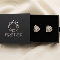 Signature Jewelry Triangular Pavé Crystal Men's Cufflinks