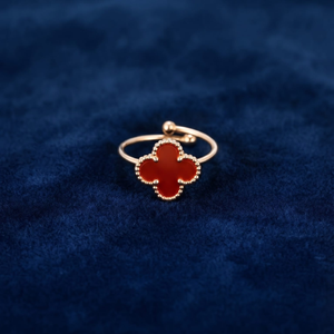 Signature Jewelry Crimson Clover Stainless Steel Ring
