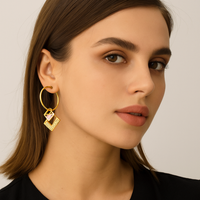 Golden Prism Earrings by Signature Jewelry
