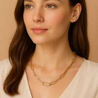 Golden Link Luxe Necklace – 925 Sterling Silver by Signature Jewelry